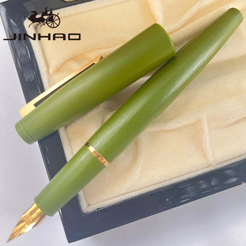 Carbon Fiber Series Iridium Fine Nib Gold Clip Writing Fountain Pen with Ink Converter