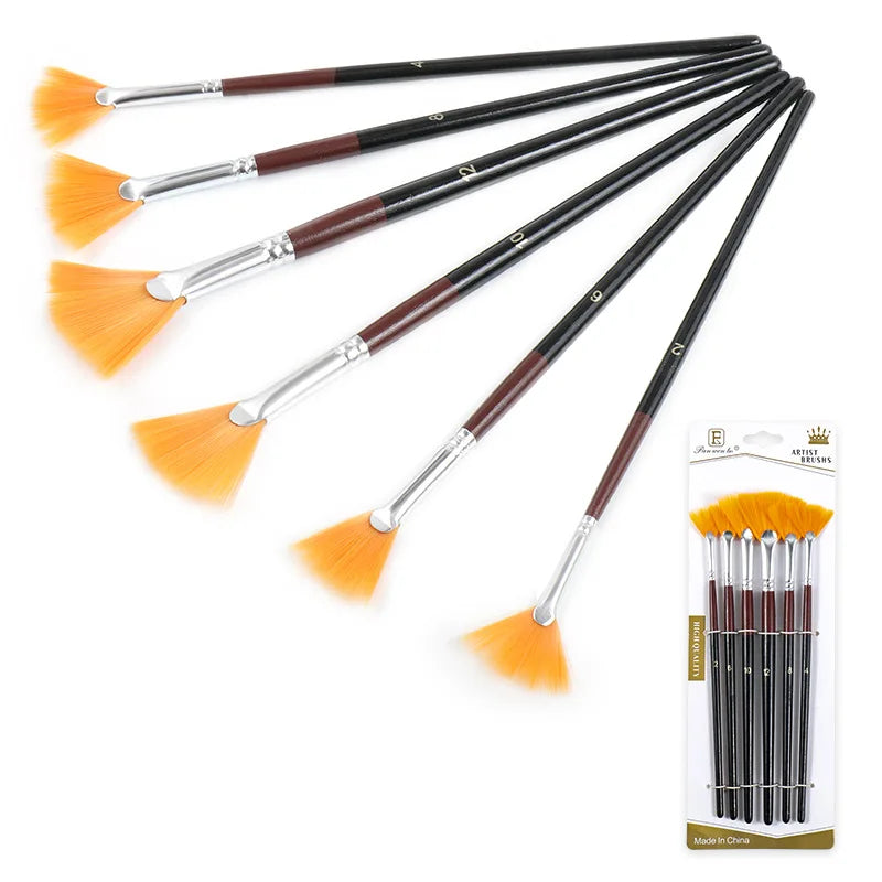 3/5/6/10pcs Fan Paint Brush Set