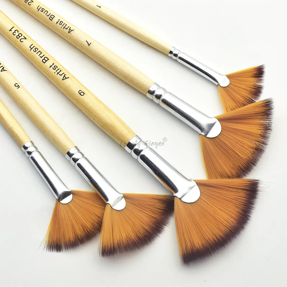 3/5/6/10pcs Fan Paint Brush Set