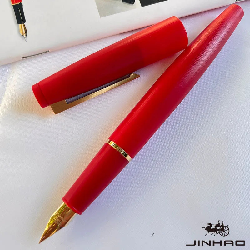 Carbon Fiber Series Iridium Fine Nib Gold Clip Writing Fountain Pen with Ink Converter