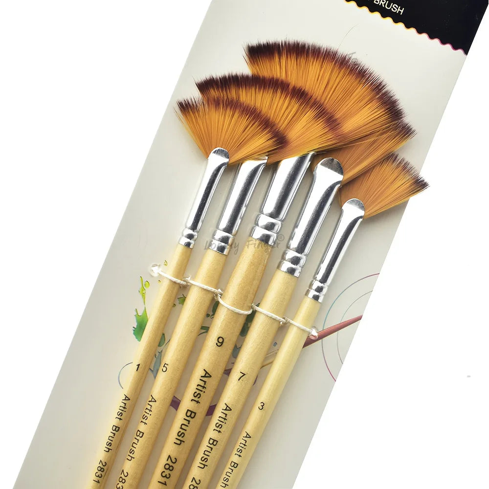 3/5/6/10pcs Fan Paint Brush Set
