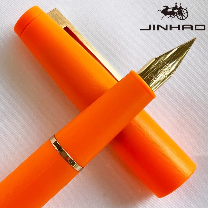 Carbon Fiber Series Iridium Fine Nib Gold Clip Writing Fountain Pen with Ink Converter