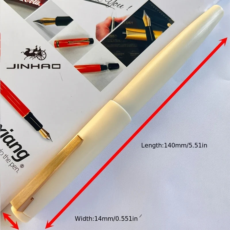 Carbon Fiber Series Iridium Fine Nib Gold Clip Writing Fountain Pen with Ink Converter