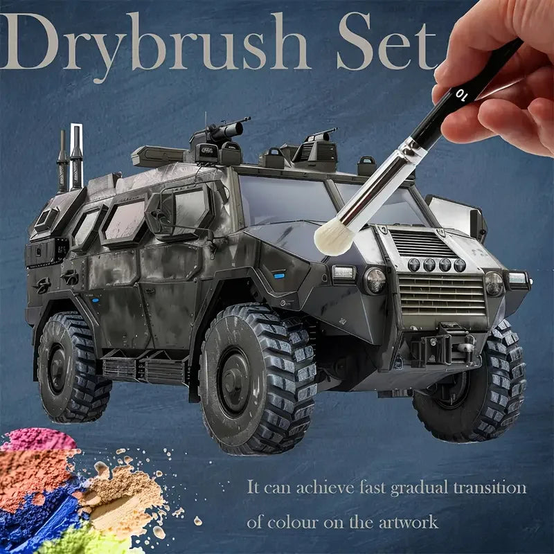 3/4pcs/6pcs Dry Brush Miniature Painting