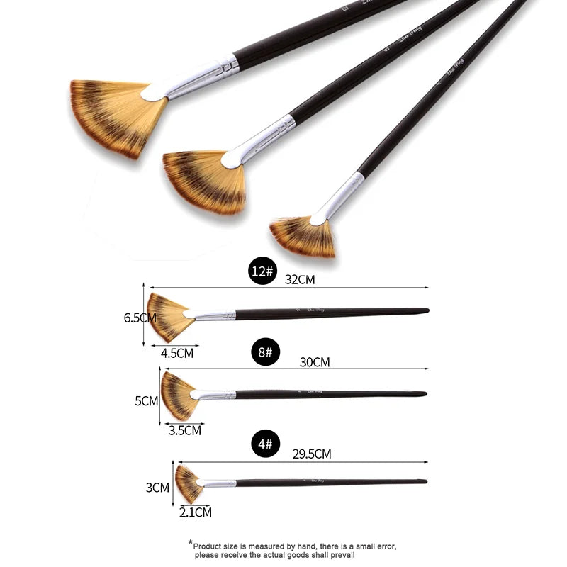 3/5/6/10pcs Fan Paint Brush Set