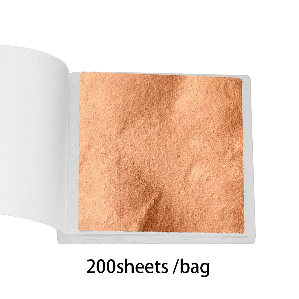 100-200sheets Imitation Gold Foil Paper Leaf
