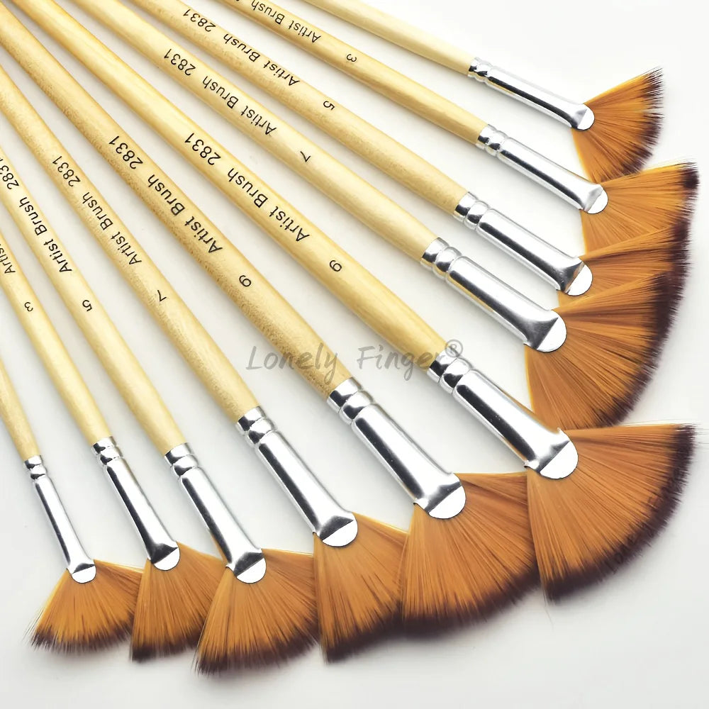 3/5/6/10pcs Fan Paint Brush Set